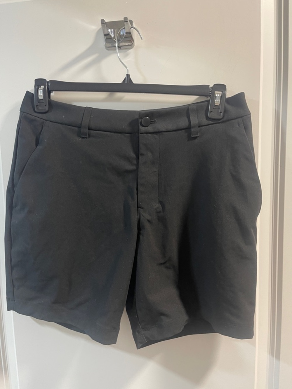 lululemon athletica Black Flat-Front Men's Shorts